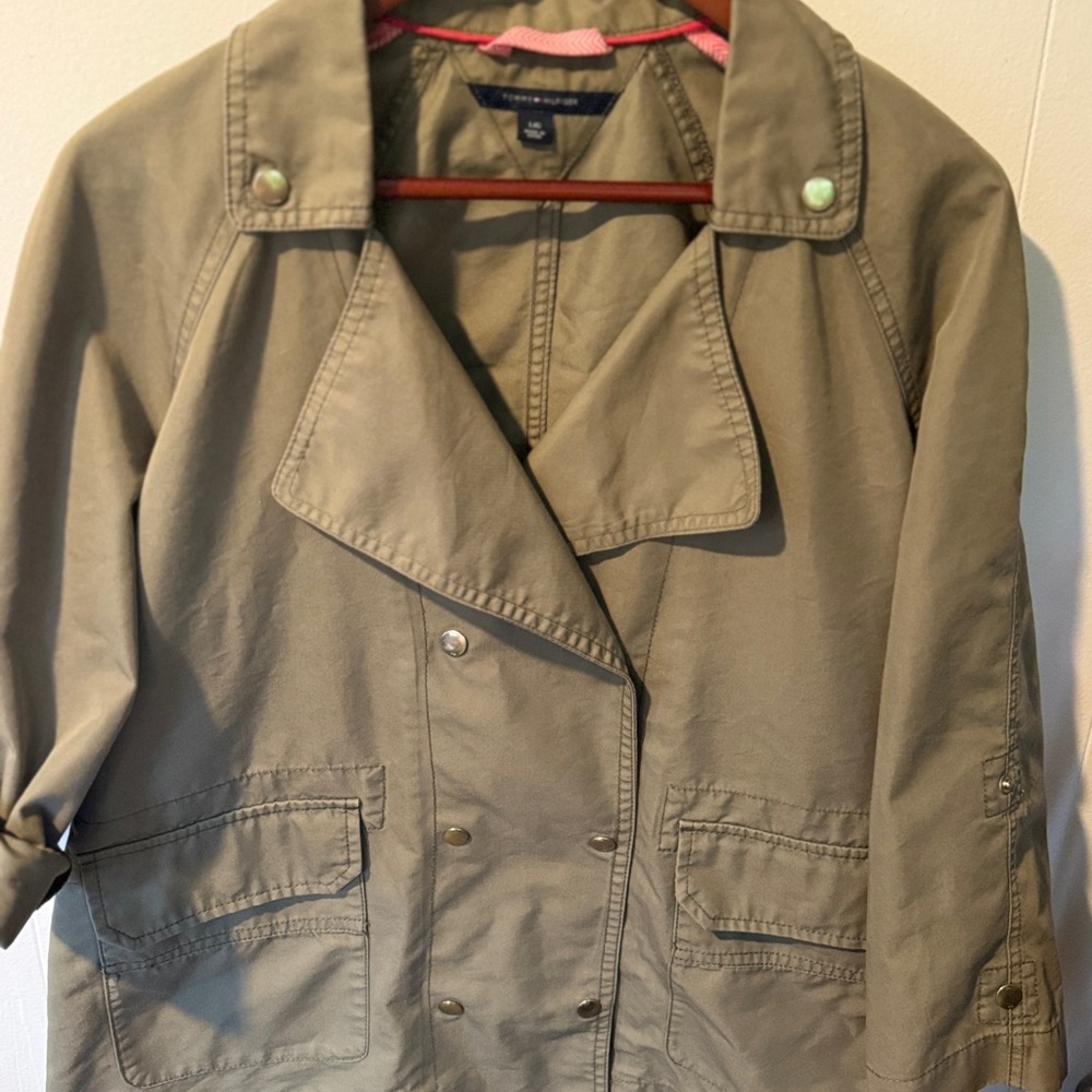 π²Tommy Hilfiger Women's Olive Green Utility Coat - Picture 8 of 12